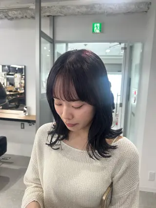 ミディアム カラー 愛結 暖色カラー🎀🩰のヘアスタイル