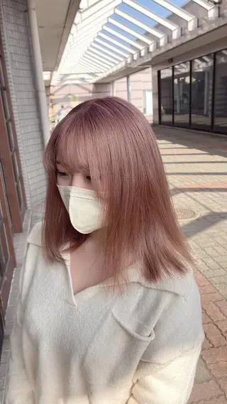 セミロング 🧡ミルクティー/ レイヤー🧡ショウナのヘアスタイル