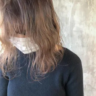 ミディアム カラー ヘアアレンジ ブリーチ/美髪矯正 垢抜けヘア/そらのヘアスタイル