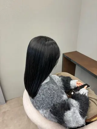 セミロング カラー あいり 福岡美容師のヘアスタイル