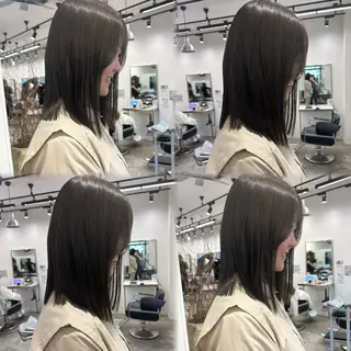 ミディアム カラー 髪質改善/縮毛矯正/ 暖色カラー🎀🪞のヘアスタイル