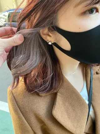 ミディアム カラー 韓国風デザイン 💐MIZUKI💐のヘアスタイル