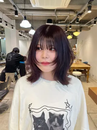 ミディアム カラー ユウナ🎀レイヤー/ 暖色カラーのヘアスタイル