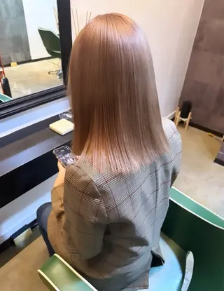 セミロング カラー 森国 凜 /広島美容院のヘアスタイル