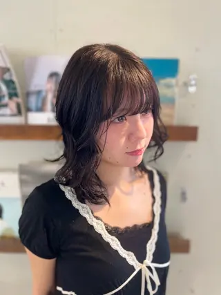 ミディアム ルナ ブリーチモデル募集のヘアスタイル