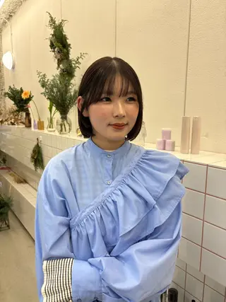 ミディアム カラー NIKO/名古屋/ 伏見/花屋併設のヘアスタイル