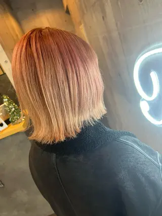 ミディアム カラー ミルクティーハイトー ン💖Mikaのヘアスタイル