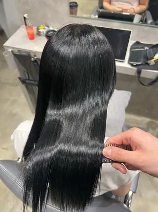 ロング Euphoria新宿店所属・新宿/透明感カラー/ 縮毛矯正/SHOKIのヘアスタイル