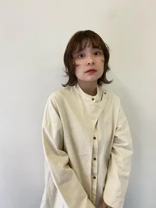 ミディアム ヘアアレンジ パーマ特化美容師 mikuのヘアスタイル