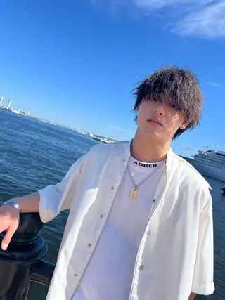 ミディアム パーマ ヘアアレンジ メンズ men'slapis YUTOのヘアスタイル