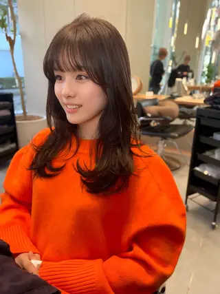 ロング カラー 韓国レイヤーカット 🇰🇷mireiのヘアスタイル