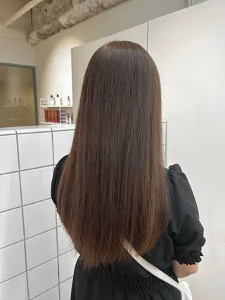 カラー ベージュ/ダブルカラ ー/新潟駅/青柳萌果のヘアスタイル