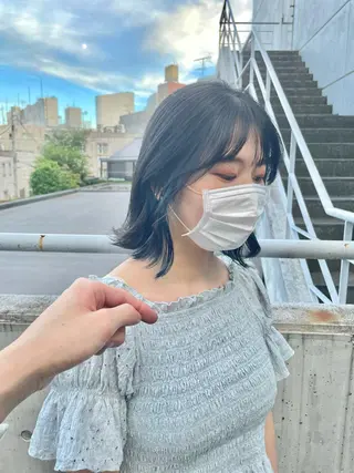 ミディアム カラー 大人上品な ハイライト🪄イワヤのヘアスタイル