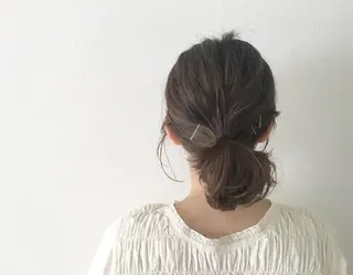 ミディアム ヘアアレンジ 野々村 朋美のヘアスタイル