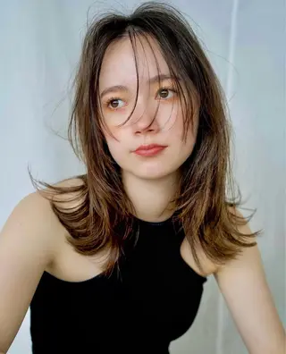 ミディアム 頭皮につけないカラー /白髪ぼかし/実加永のヘアスタイル