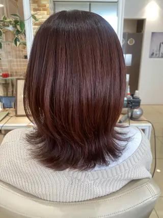 セミロング カラー 🩵波巻き/ツイスパ HARU💎のヘアスタイル