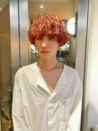 ショート ハイトーンNo.1✨ パーマ✨イマイタツヤのヘアスタイル