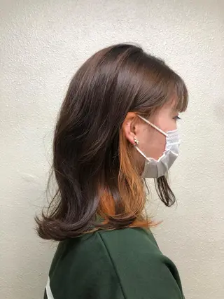 ミディアム カラー spooopy所属・🕊大垣 めぐみ🕊のヘアスタイル