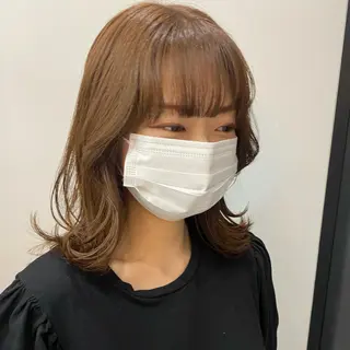 ミディアム カラー 韓国風レイヤーカット 🍒サンジキ アカリのヘアスタイル