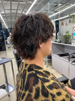 パーマ メンズ ダブルカラー/ ケアブリーチ/クニトのヘアスタイル