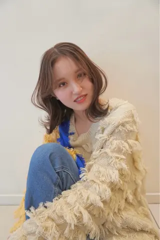 ミディアム 🫧オリーブカラー/ 酸性縮毛矯正銀座🫧のヘアスタイル