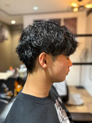 パーマ メンズ バーバーショップ涼桜新町店所属・田中大 パーマ/メンズカットのヘアスタイル