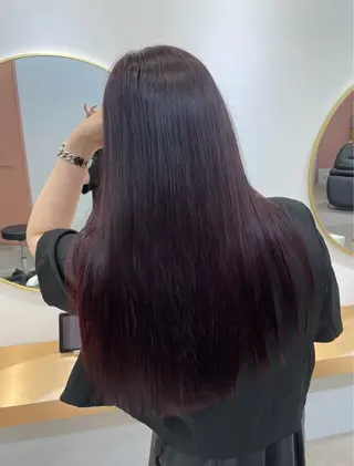 ロング カラー ワンホンレイヤー 福岡天神RAIRAのヘアスタイル