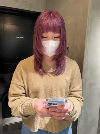 セミロング カラー アンニュイヘア🪽 ayumiのヘアスタイル