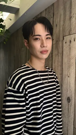 ミディアム パーマ ヘアアレンジ メンズ メンズカット✂ レベッカ寺西優真のヘアスタイル