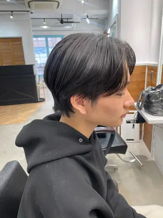 ミディアム パーマ メンズ RIN／韓国ヘア レイヤーカットのヘアスタイル