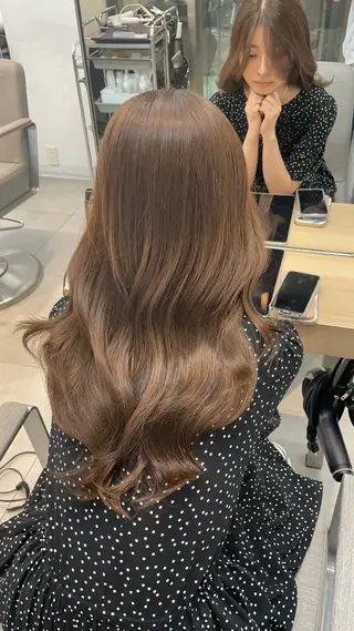 セミロング カラー ✨髪質改善✨美髪 矯正🫧小泉のヘアスタイル