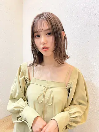 ミディアム カラー FERIA梅田🖤 透明感カラー🎀のヘアスタイル