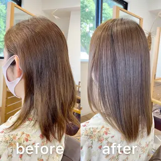 ミディアム KIZU 髪質改善 オカルト怪談のヘアスタイル