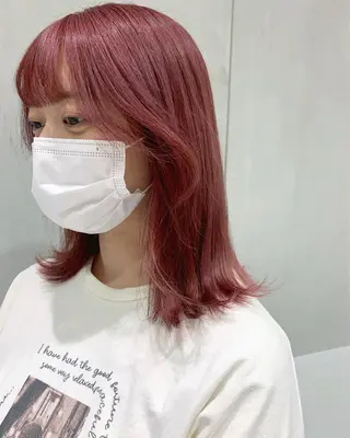 ミディアム カラー minami🪷 暖色カラーのヘアスタイル