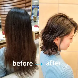 ミディアム カラー 髪質改善特化美容師 小林和哉のヘアスタイル