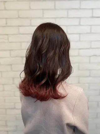 セミロング カラー ヨシダ フミノリのヘアスタイル