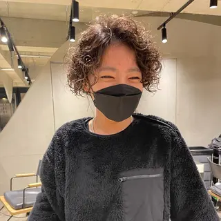 ショート パーマ 🌈圧倒的デザイン パーマ 関和希のヘアスタイル