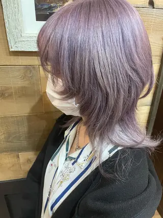 セミロング カラー SHIAN橋本店 おぐちまほのヘアスタイル