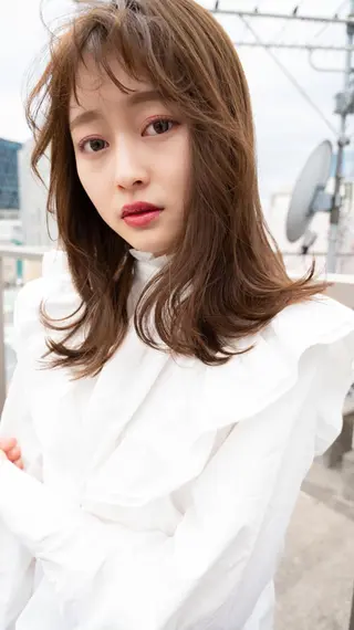 カラー ミディアム ANGELICA 吉川智昭のヘアスタイル