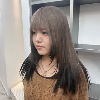 ミディアム カラー ✨うる艶/ブリーチ✨ 𝓡𝒖𝓷𝐚💋のヘアスタイル