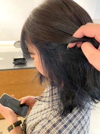 ミディアム 宮原 愛果のヘアスタイル
