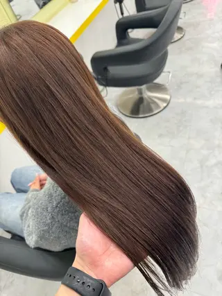 ロング カラー ヘアアレンジ ☁️縮毛矯正✖️ 透明感☁️りくのヘアスタイル