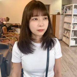 セミロング カラー 高橋 みく/ minim 暖色のヘアスタイル