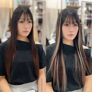 ロング プルエクステ界隈 ハイトーン/カツオ✨のヘアスタイル