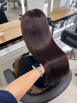 ロング カラー 暗髪🩶ラベンダー/ ブルー/ユウナ🤍のヘアスタイル