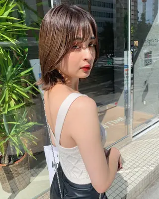 ミディアム カラー route南堀江所属・✂️ボブの神様 北村涼✂️のヘアスタイル