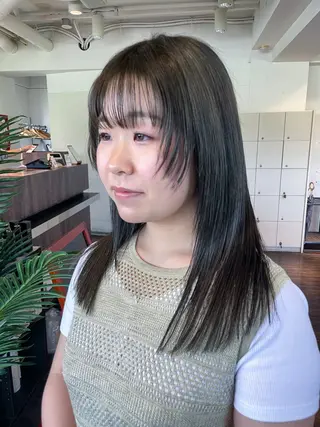 ロング カラー 似合わせヘア🤍 面田法子のヘアスタイル