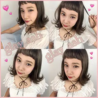 ミディアム カラー 韓国ヘア得意❤︎森澤 悠佳のヘアスタイル