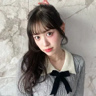 ヘアアレンジ momochan🍑 ドーリー艶カラー♡のヘアスタイル