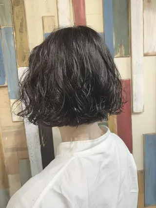 パーマ カラー セミロング 嶋村夏実🌼レイヤー 🌸白髪ぼかしのヘアスタイル